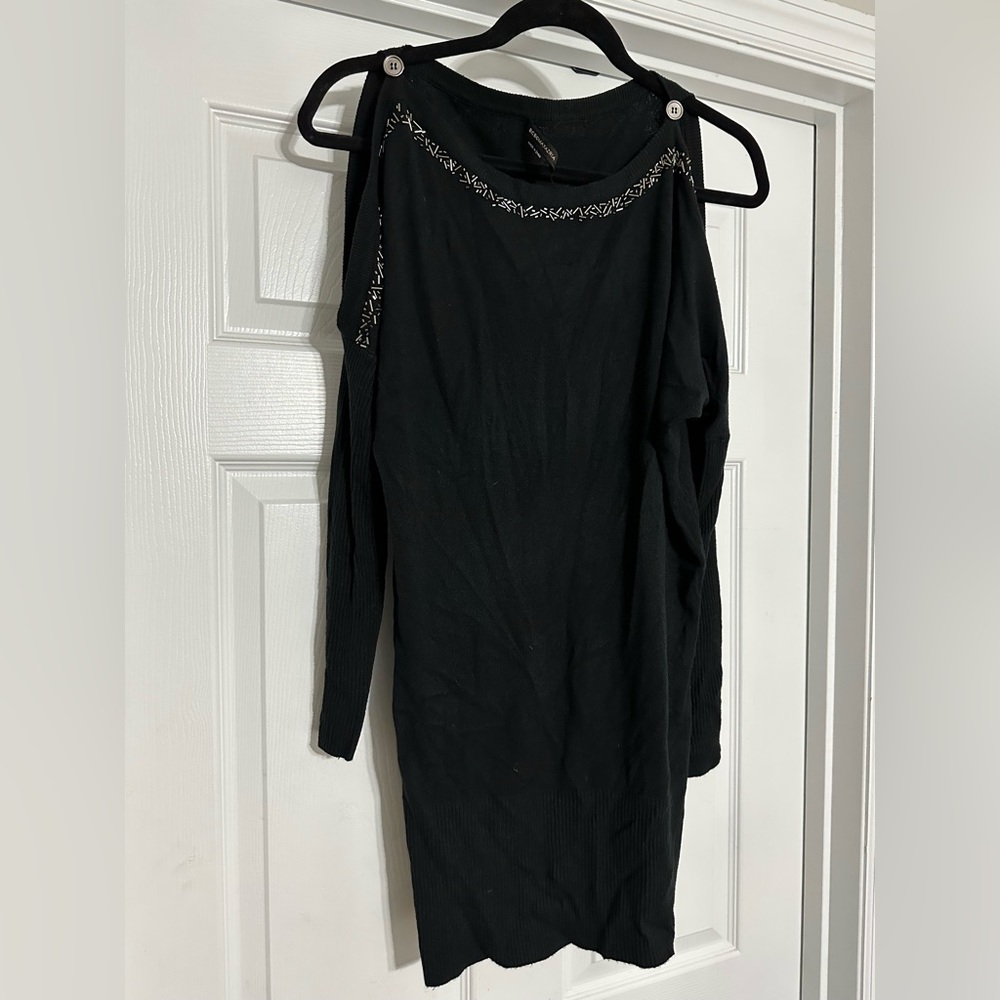 BCBG Cold Shoulder Sweater